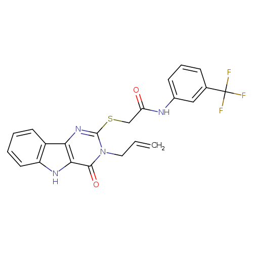 2-{[4-oxo-3-(prop-2-en-1-yl)-3H,4H,5H-pyrimido[5,4-b]indol-2-yl]sulfanyl}-N-[3-(trifluoromethyl)phenyl]acetamide