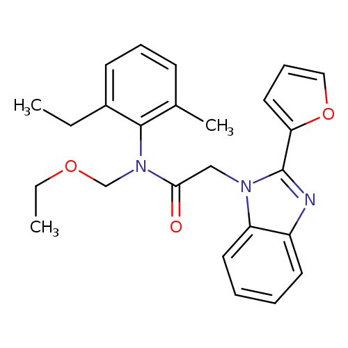 N-(ethoxymethyl)-N-(2-ethyl-6-methylphenyl)-2-[2-(furan-2-yl)-1H-1,3-benzodiazol-1-yl]acetamide