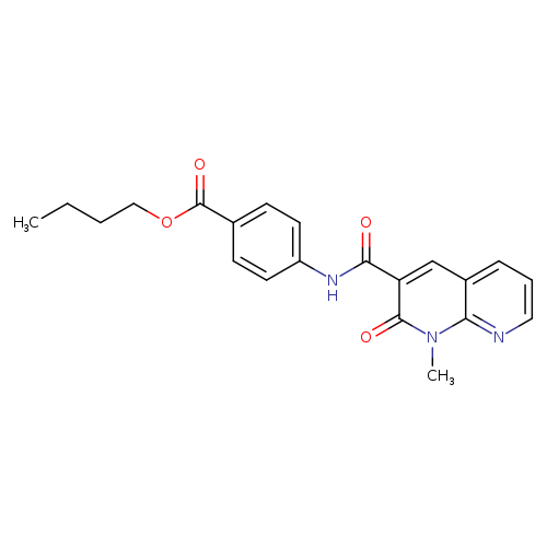 butyl 4-(1-methyl-2-oxo-1,2-dihydro-1,8-naphthyridine-3-amido)benzoate