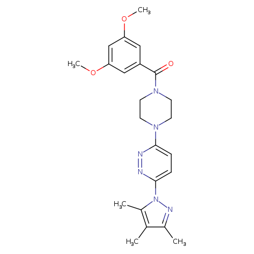 3-[4-(3,5-dimethoxybenzoyl)piperazin-1-yl]-6-(3,4,5-trimethyl-1H-pyrazol-1-yl)pyridazine