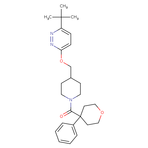 3-tert-butyl-6-{[1-(4-phenyloxane-4-carbonyl)piperidin-4-yl]methoxy}pyridazine