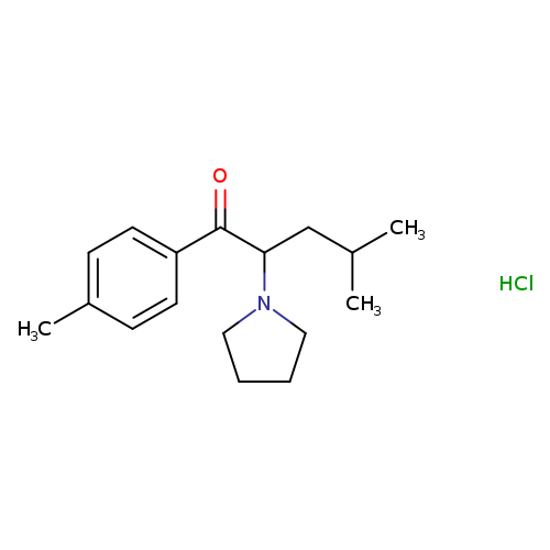 4-methyl-1-(4-methylphenyl)-2-(1-pyrrolidinyl)-1-pentanone, monohydrochloride