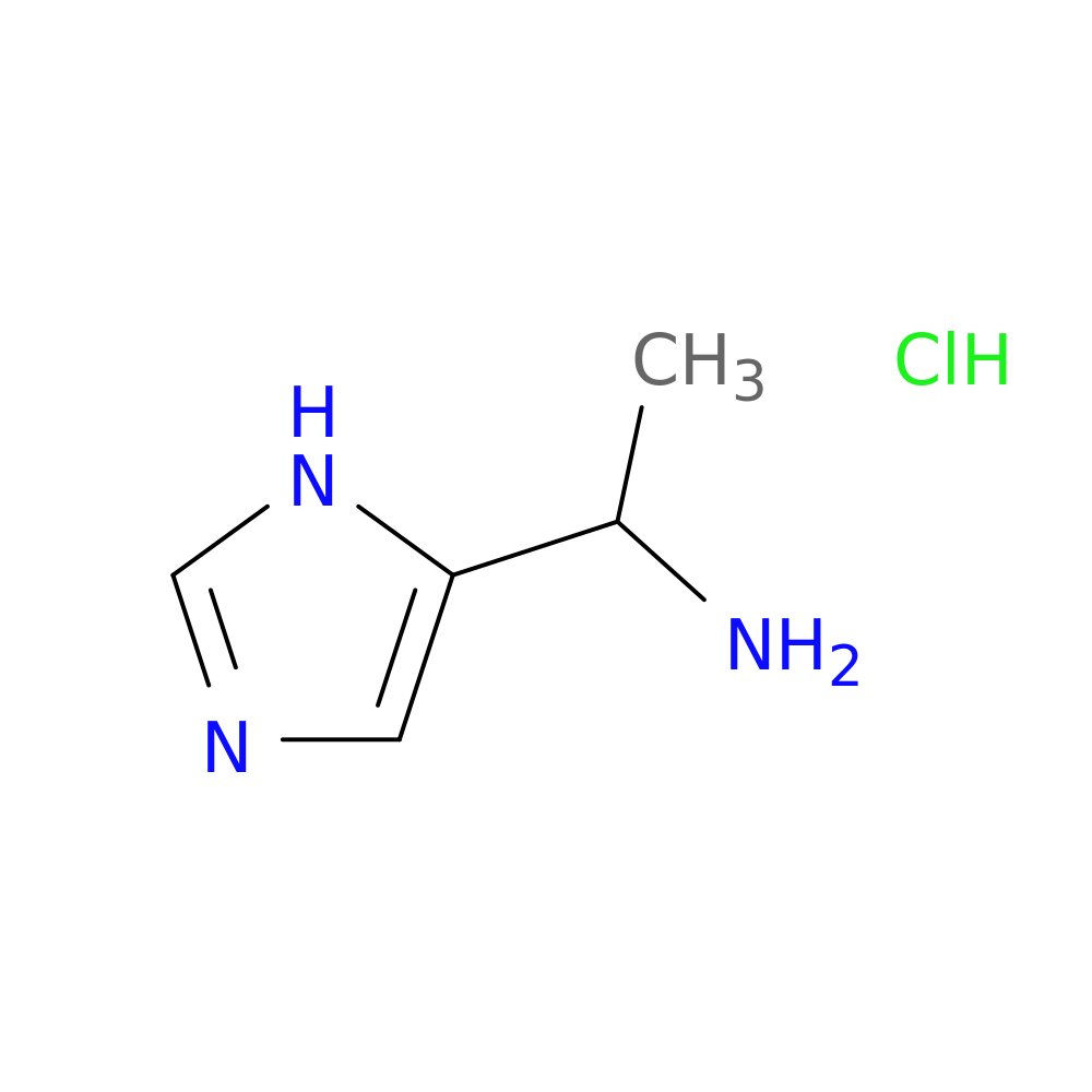 1H-Imidazole-5-methanamine, α-methyl-, hydrochloride (1:2)