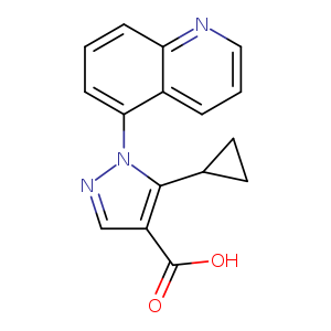 1H-Pyrazole-4-carboxylicacid, 5-cyclopropyl-1-(5-quinolinyl)-