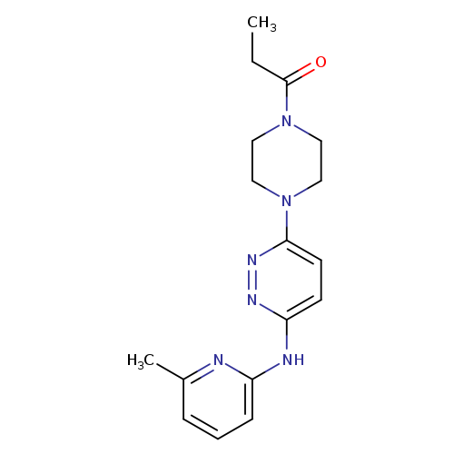 1-(4-{6-[(6-methylpyridin-2-yl)amino]pyridazin-3-yl}piperazin-1-yl)propan-1-one