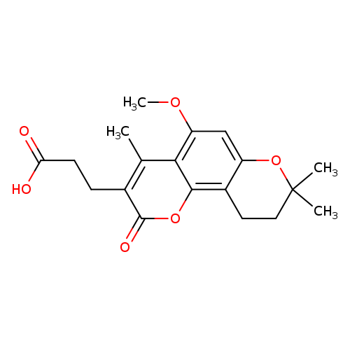 3-(5-methoxy-4,8,8-trimethyl-2-oxo-9,10-dihydro-2H,8H-pyrano[2,3-f]chromen-3-yl)propanoic acid