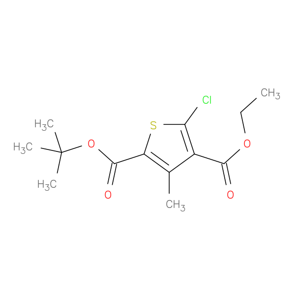 2-tert-butyl 4-ethyl 5-chloro-3-methylthiophene-2,4-dicarboxylate