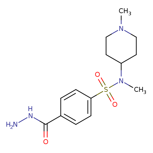 4-(hydrazinecarbonyl)-N-methyl-N-(1-methylpiperidin-4-yl)benzene-1-sulfonamide