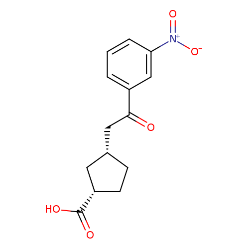cis-3-[2-Oxo-2-(3-nitrophenyl)ethyl]cyclopentane-1-carboxylic acid
