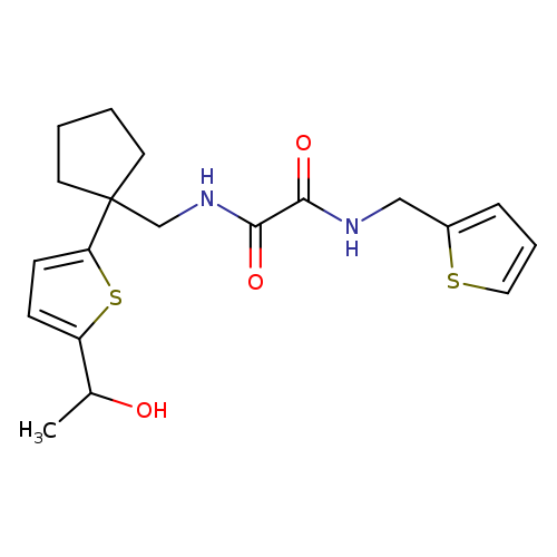 N-({1-[5-(1-hydroxyethyl)thiophen-2-yl]cyclopentyl}methyl)-N'-[(thiophen-2-yl)methyl]ethanediamide