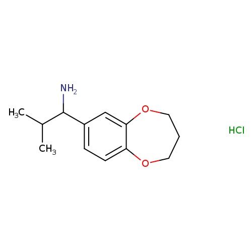1-(3,4-dihydro-2H-1,5-benzodioxepin-7-yl)-2-methylpropan-1-amine hydrochloride