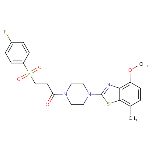 3-(4-fluorobenzenesulfonyl)-1-[4-(4-methoxy-7-methyl-1,3-benzothiazol-2-yl)piperazin-1-yl]propan-1-one