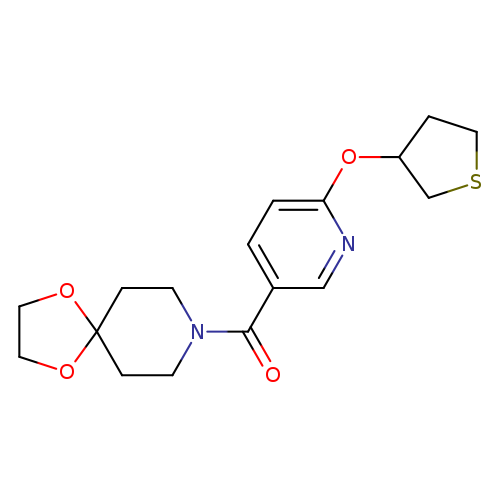 8-[6-(thiolan-3-yloxy)pyridine-3-carbonyl]-1,4-dioxa-8-azaspiro[4.5]decane