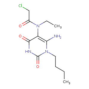 N-(6-amino-1-butyl-2,4-dioxo-1,2,3,4-tetrahydropyrimidin-5-yl)-2-chloro-N-ethylacetamide