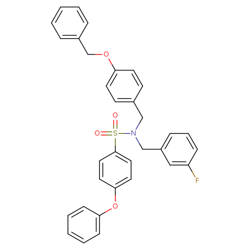 N-{[4-(benzyloxy)phenyl]methyl}-N-[(3-fluorophenyl)methyl]-4-phenoxybenzene-1-sulfonamide