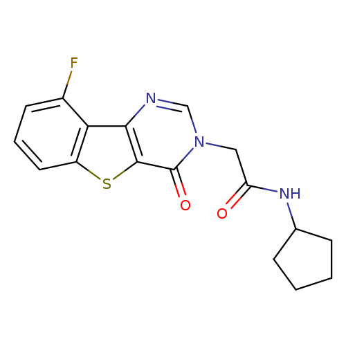 N-cyclopentyl-2-{13-fluoro-6-oxo-8-thia-3,5-diazatricyclo[7.4.0.0^{2,7}]trideca-1(13),2(7),3,9,11-pentaen-5-yl}acetamide
