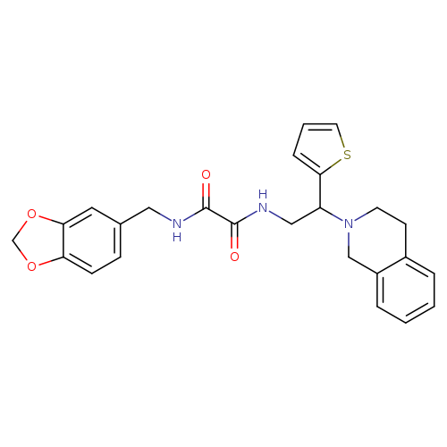 N-[(2H-1,3-benzodioxol-5-yl)methyl]-N'-[2-(1,2,3,4-tetrahydroisoquinolin-2-yl)-2-(thiophen-2-yl)ethyl]ethanediamide