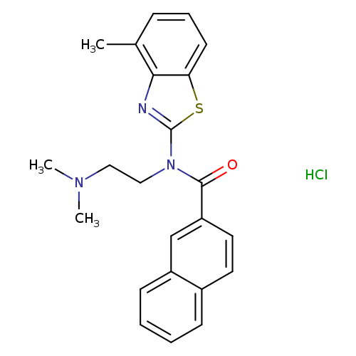 N-[2-(dimethylamino)ethyl]-N-(4-methyl-1,3-benzothiazol-2-yl)naphthalene-2-carboxamide hydrochloride