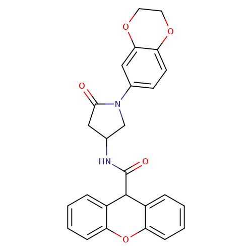 N-[1-(2,3-dihydro-1,4-benzodioxin-6-yl)-5-oxopyrrolidin-3-yl]-9H-xanthene-9-carboxamide