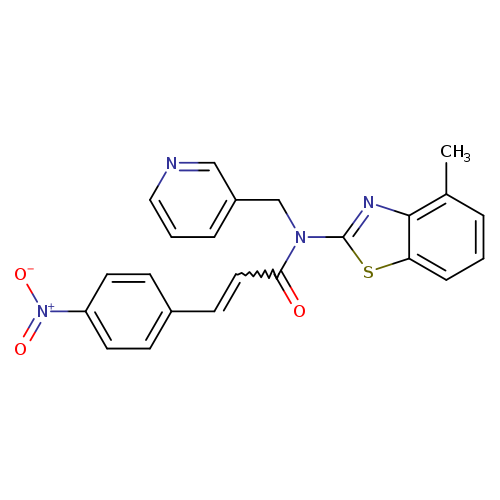 (2Z)-N-(4-methyl-1,3-benzothiazol-2-yl)-3-(4-nitrophenyl)-N-[(pyridin-3-yl)methyl]prop-2-enamide