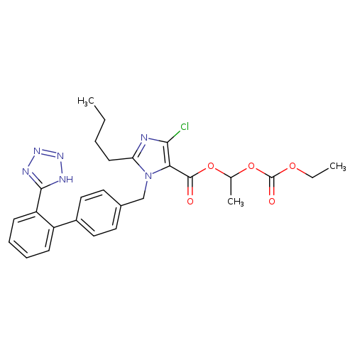 1H-Imidazole-5-carboxylic acid,2-butyl-4-chloro-1-[[2'-(1H-tetrazol-5-yl)[1,1'-biphenyl]-4-yl]methyl]-,1-[(ethoxycarbonyl)oxy]ethyl ester