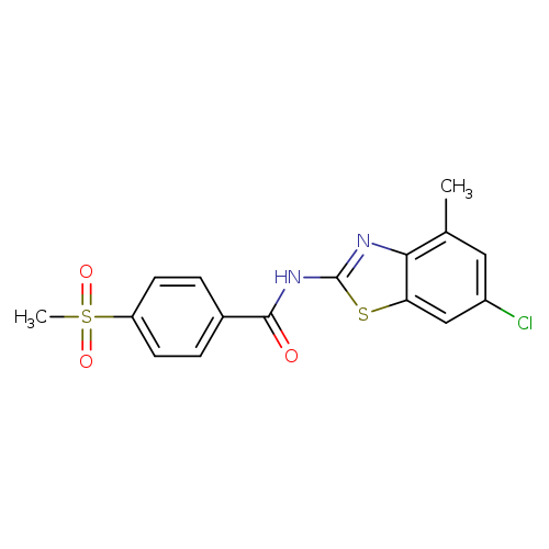 N-(6-chloro-4-methyl-1,3-benzothiazol-2-yl)-4-methanesulfonylbenzamide