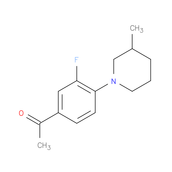 1-[3-Fluoro-4-(3-methylpiperidin-1-yl)phenyl]ethanone