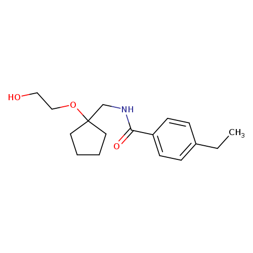 4-ethyl-N-{[1-(2-hydroxyethoxy)cyclopentyl]methyl}benzamide