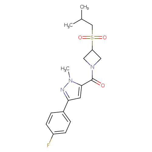 3-(4-fluorophenyl)-1-methyl-5-[3-(2-methylpropanesulfonyl)azetidine-1-carbonyl]-1H-pyrazole