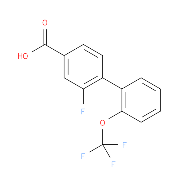 3-fluoro-4-[2-(trifluoromethoxy)phenyl]benzoic acid
