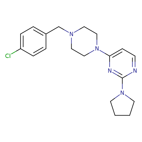 4-{4-[(4-chlorophenyl)methyl]piperazin-1-yl}-2-(pyrrolidin-1-yl)pyrimidine