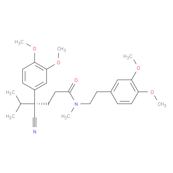 Benzenebutanamide, γ-cyano-N-[2-(3,4-dimethoxyphenyl)ethyl]-3,4-dimethoxy-N-methyl-γ-(1-methylethyl)-, (γS)-