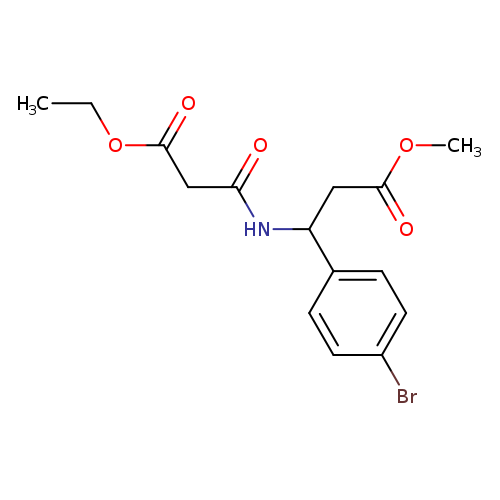 methyl 3-(4-bromophenyl)-3-[2-(ethyl carboxy)acetamido]propanoate