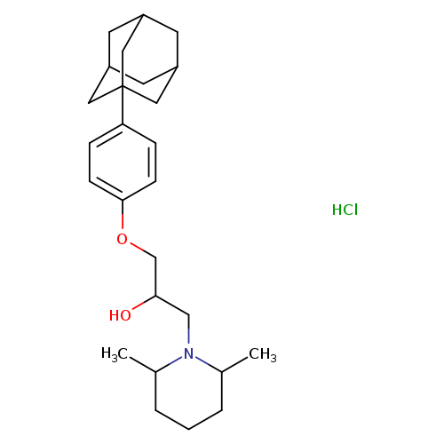 1-[4-(adamantan-1-yl)phenoxy]-3-(2,6-dimethylpiperidin-1-yl)propan-2-ol hydrochloride