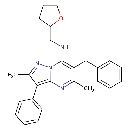 6-benzyl-2,5-dimethyl-N-[(oxolan-2-yl)methyl]-3-phenylpyrazolo[1,5-a]pyrimidin-7-amine