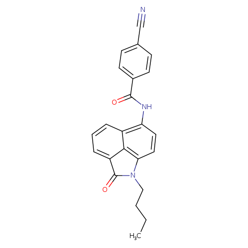 N-{2-butyl-3-oxo-2-azatricyclo[6.3.1.0^{4,12}]dodeca-1(11),4,6,8(12),9-pentaen-9-yl}-4-cyanobenzamide
