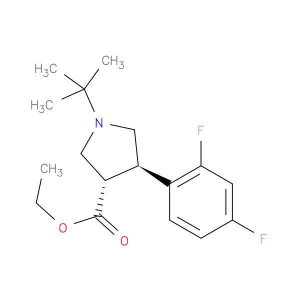 (3S,4R)-ethyl 1-(tert-butyl)-4-(2,4-difluorophenyl)pyrrolidine-3-carboxylate