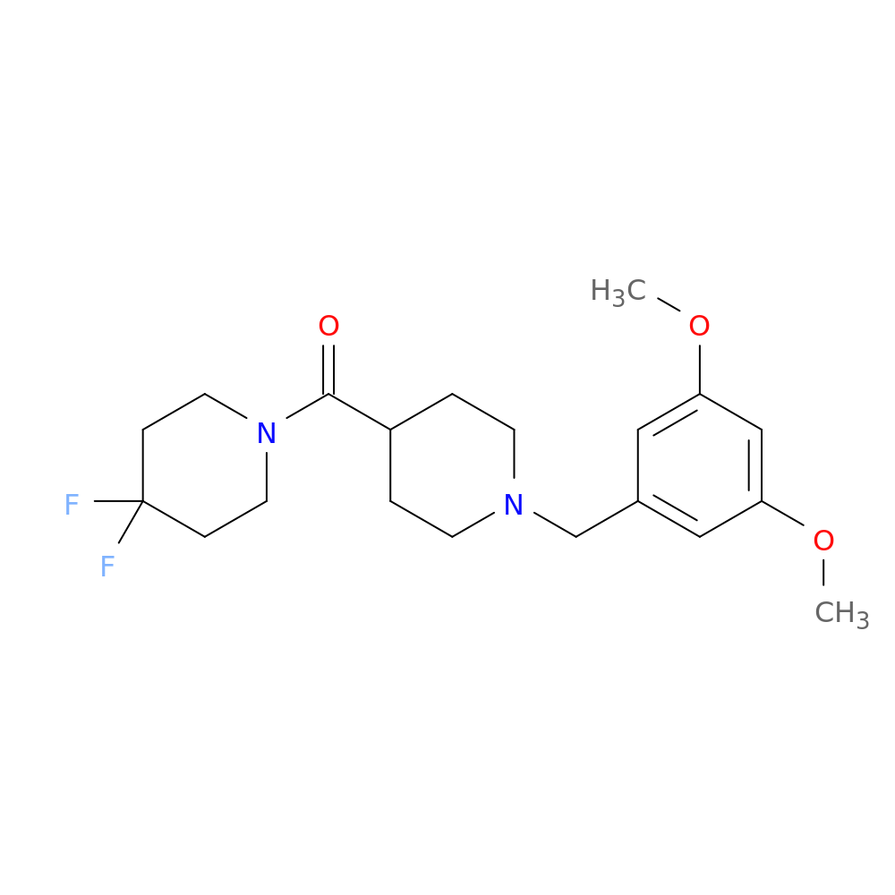 1-{1-[(3,5-dimethoxyphenyl)methyl]piperidine-4-carbonyl}-4,4-difluoropiperidine