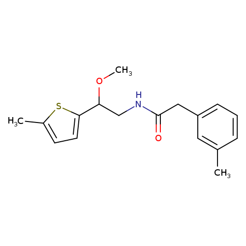 N-[2-methoxy-2-(5-methylthiophen-2-yl)ethyl]-2-(3-methylphenyl)acetamide