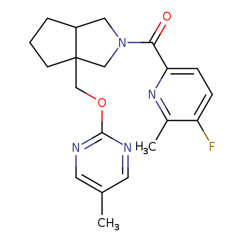 2-{[2-(5-fluoro-6-methylpyridine-2-carbonyl)-octahydrocyclopenta[c]pyrrol-3a-yl]methoxy}-5-methylpyrimidine