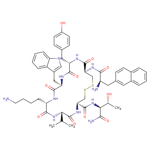 L-Threoninamide, 3-(2-naphthalenyl)-D-alanyl-L-cysteinyl-L-tyrosyl-D-tryptophyl-L-lysyl-L-valyl-L-cysteinyl-, cyclic (2→7)-disulfide
