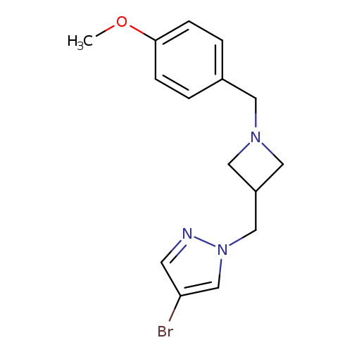 4-bromo-1-({1-[(4-methoxyphenyl)methyl]azetidin-3-yl}methyl)-1H-pyrazole