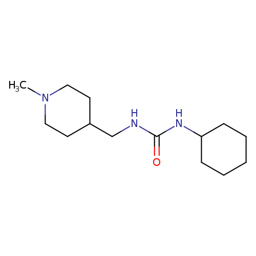 1-cyclohexyl-3-[(1-methylpiperidin-4-yl)methyl]urea