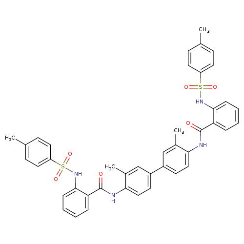 N-{3,3'-dimethyl-4'-[2-(4-methylbenzenesulfonamido)benzamido]-[1,1'-biphenyl]-4-yl}-2-(4-methylbenzenesulfonamido)benzamide