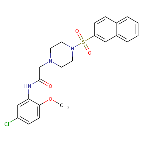 N-(5-chloro-2-methoxyphenyl)-2-[4-(naphthalene-2-sulfonyl)piperazin-1-yl]acetamide