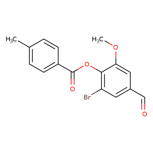 2-bromo-4-formyl-6-methoxyphenyl 4-methylbenzoate
