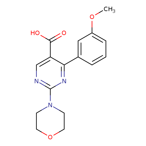 4-(3-methoxyphenyl)-2-(morpholin-4-yl)pyrimidine-5-carboxylic acid