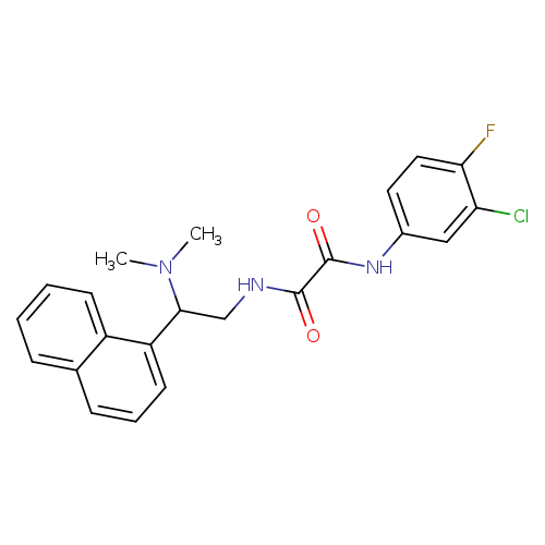 N'-(3-chloro-4-fluorophenyl)-N-[2-(dimethylamino)-2-(naphthalen-1-yl)ethyl]ethanediamide
