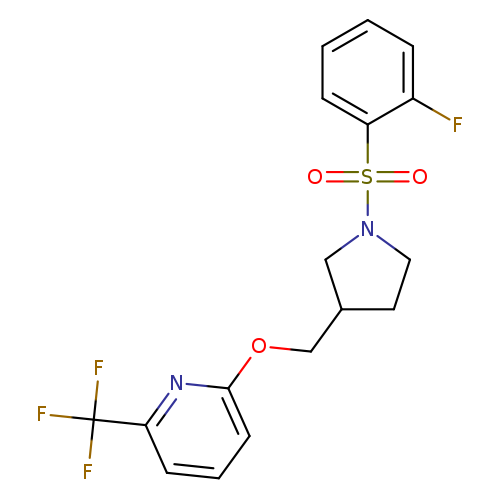 2-{[1-(2-fluorobenzenesulfonyl)pyrrolidin-3-yl]methoxy}-6-(trifluoromethyl)pyridine