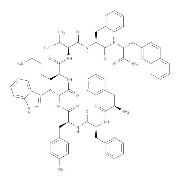 D-Phenylalanyl-L-phenylalanyl-L-tyrosyl-D-tryptophyl-L-lysyl-L-valyl-L-phenylalanyl-3-(2-naphthalenyl)-D-alaninamide